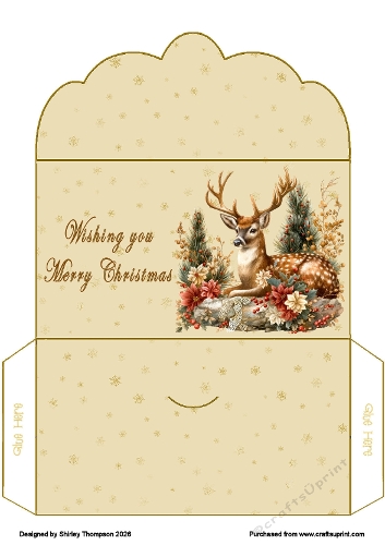 Stag scalloped edged money wallet.