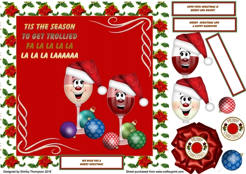 Tis the season.1 8x8 inch card front