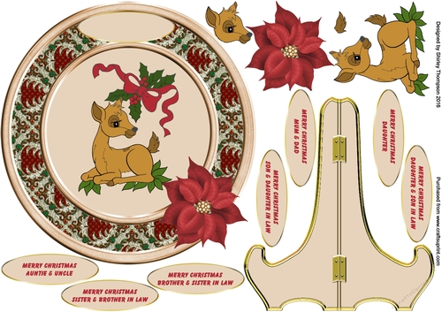 Little deer plate and stand