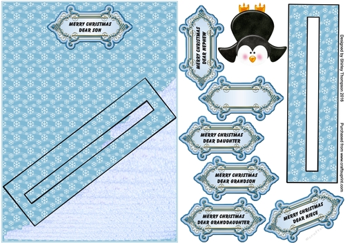 Penguin penny slider card front