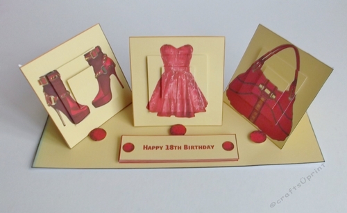 Ladies triple easel card