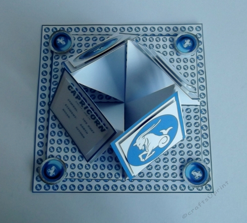 Zodiac quad easel card (Capricorn).