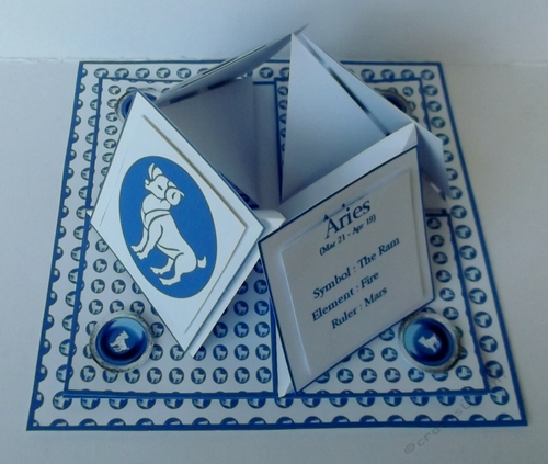 Zodiac quad easel card (Aries)