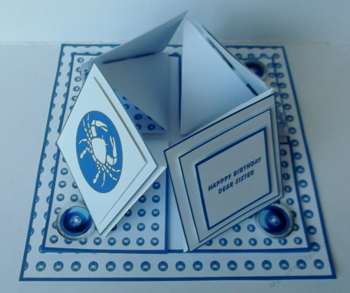 Zodiac quad easel card (Cancer)