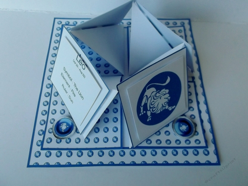 Zodiac quad easel card (Leo)