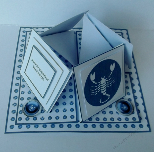 Zodiac quad easel card (Scorpio)