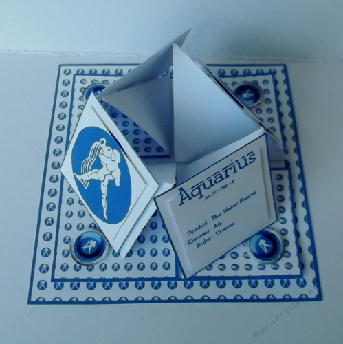 Zodiac quad easel card (Aquarius)