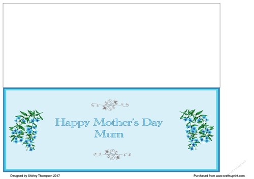 Blue DL Mothers day card.