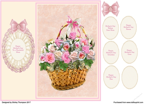 Mothers Day basket of flowers.
