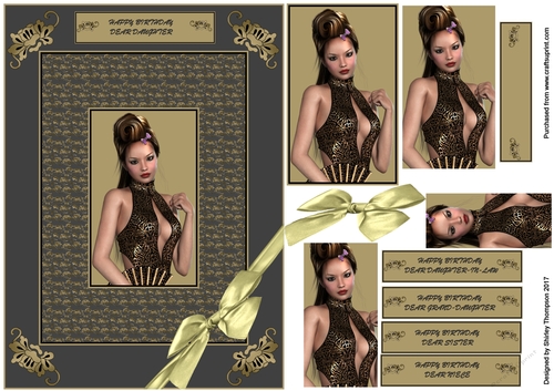 Oriental beauty step by step card.