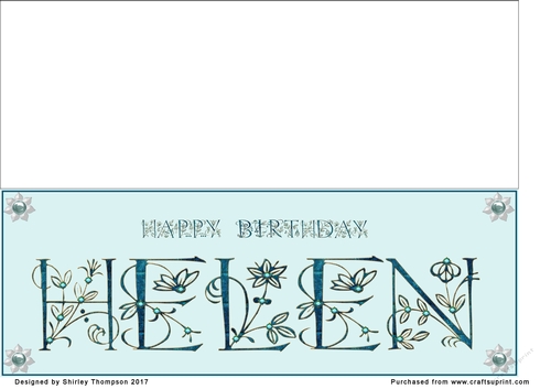 Large DL name card (Helen).