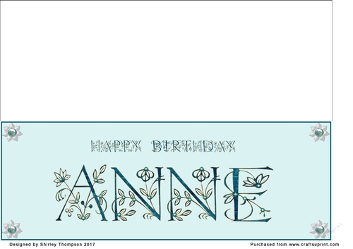 Large DL name card (Anne).