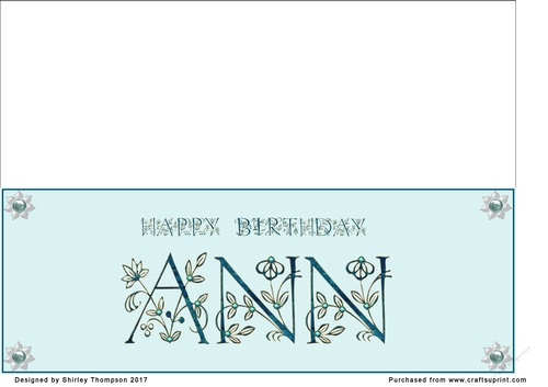 Large DL name card (Ann).