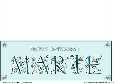 Large DL name card (Marie).
