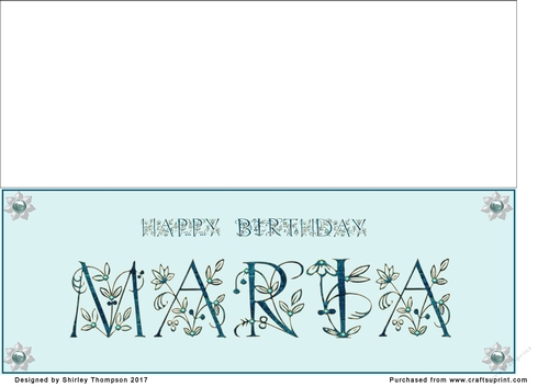 Large DL name card (Maria).