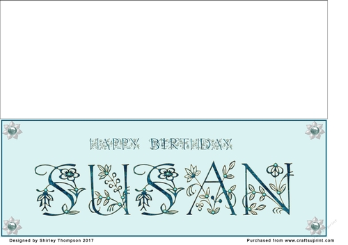 Large DL name card (Susan)