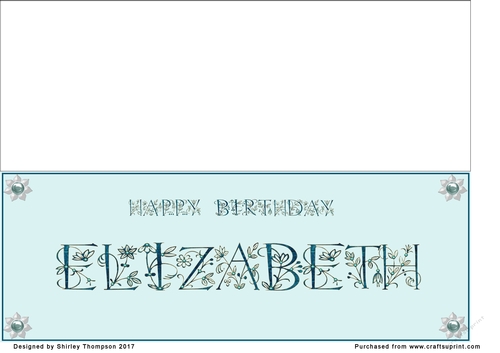 Large DL name card (Elizabeth)