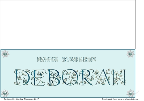 Large DL name card (Deborah)