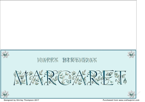 Large DL name card (Margaret)