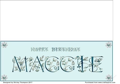 Large DL name card (Maggie)
