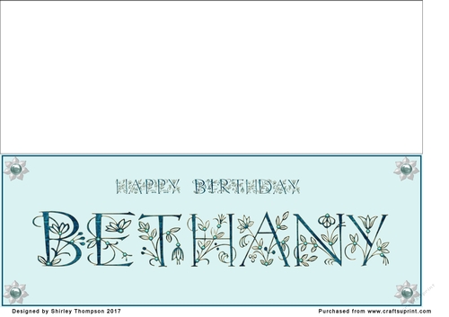 Large DL name card (Bethany)