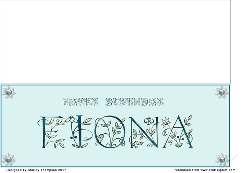 Large DL name card (Fiona)
