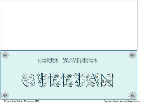 Large DL name card (Gillian)