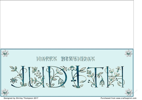 Large DL name card (Judith)
