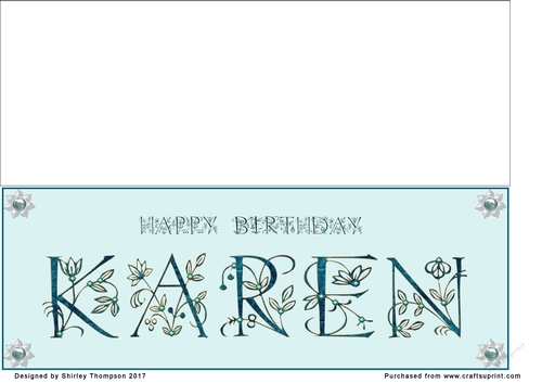 Large DL name card (Karen)