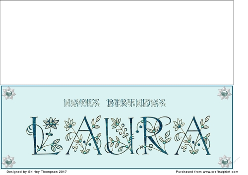 Large DL name card (Laura)