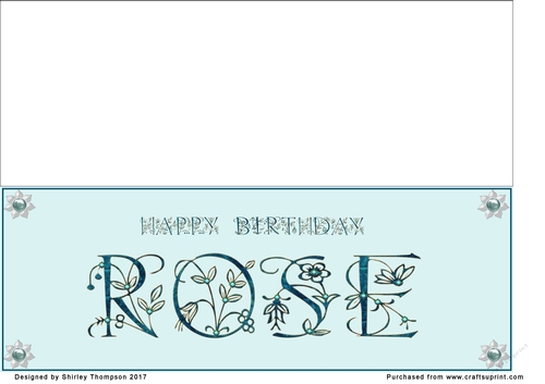 Large DL name card (Rose)
