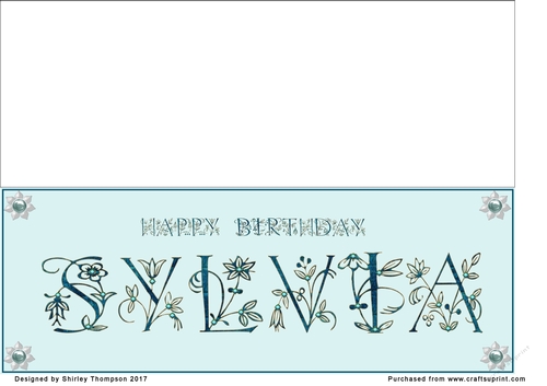 Large DL name card (Sylvia)
