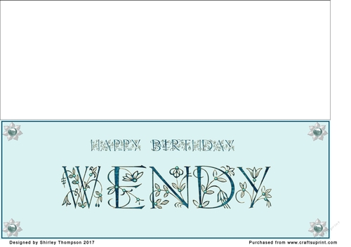 Large DL name card (Wendy)