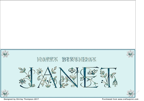 Large DL name card (Janet)