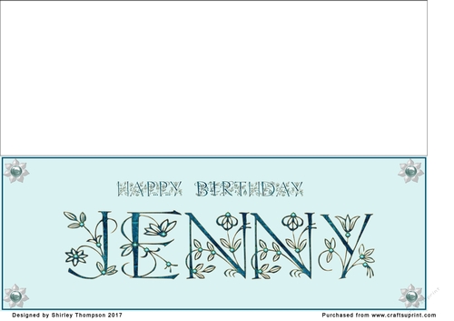 Large DL name card (Jenny)