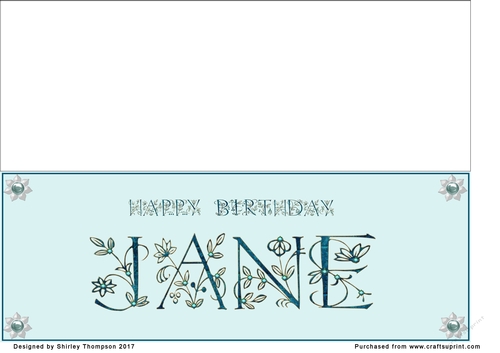 Large DL name card (Jane)