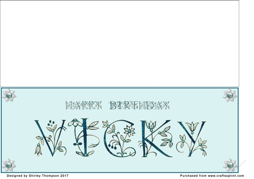 Large DL name card (Vicky)