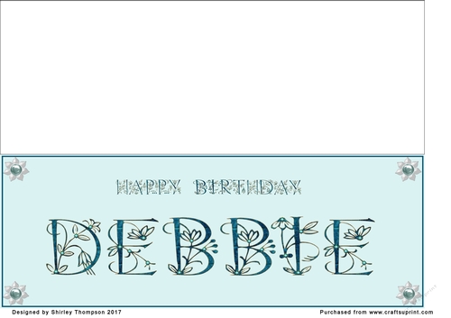 Large DL name card (Debbie)