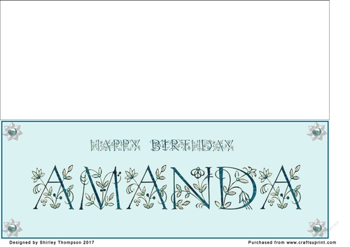 Large DL name card (Amanda)