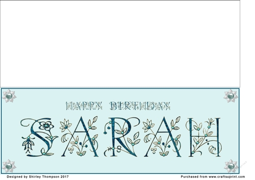 Large DL name card (Sarah)
