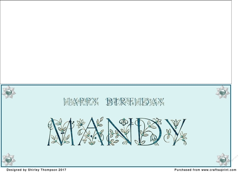 Large DL name card (Mandy)