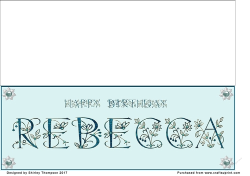 Large DL name card (Rebecca)