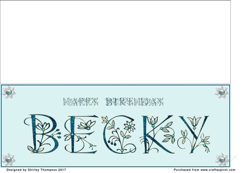 Large DL name card (Becky)