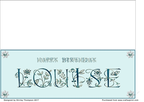 Large DL name card (Louise)