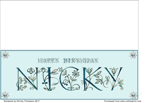 Large DL name card (Nicky)