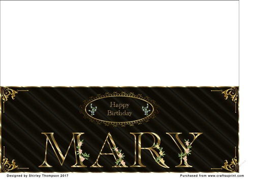 Black & Gold DL name card (Mary)