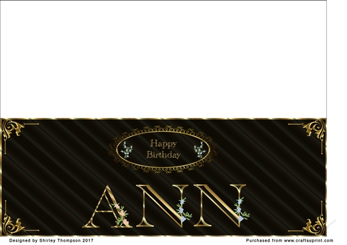Black & Gold DL name card (Ann)