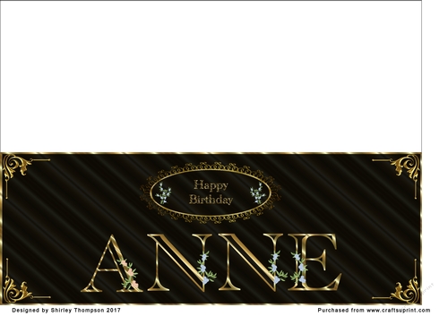 Black & Gold DL name card (Anne)