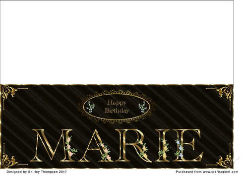 Black & Gold DL name card (Marie)