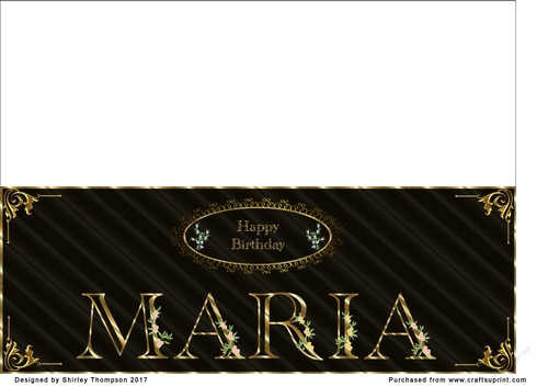 Black & Gold DL name card (Maria)